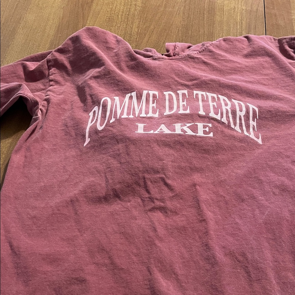 Pomme De Terre Lake Maroon Sweatshirt